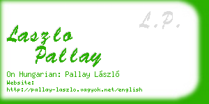 laszlo pallay business card