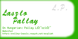 laszlo pallay business card